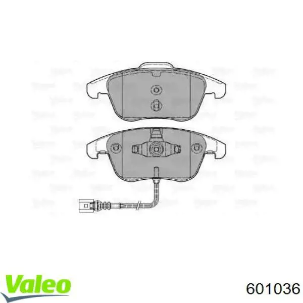 Передние тормозные колодки 601036 VALEO