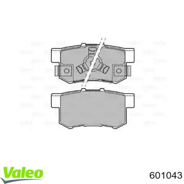 Задние тормозные колодки 601043 VALEO