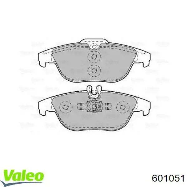 601051 VALEO колодки тормозные задние дисковые