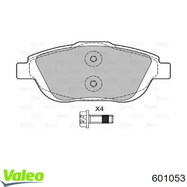 Передние тормозные колодки 601053 VALEO