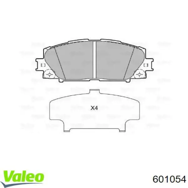 Передние тормозные колодки 601054 VALEO