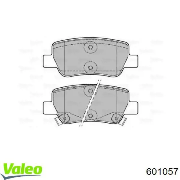 Задние тормозные колодки 601057 VALEO