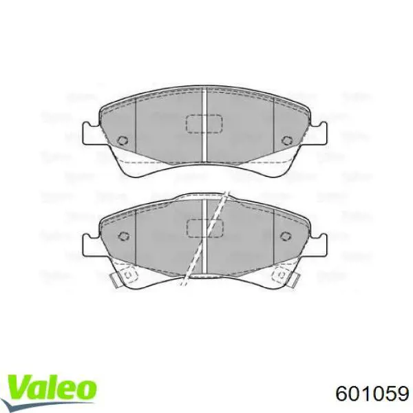 Передние тормозные колодки 601059 VALEO