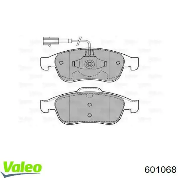 Передние тормозные колодки 601068 VALEO