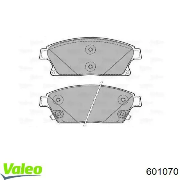 Передние тормозные колодки 601070 VALEO