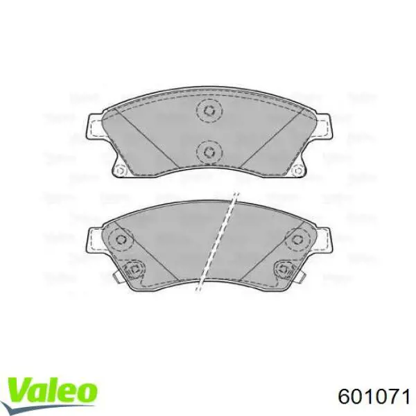 Передние тормозные колодки 601071 VALEO