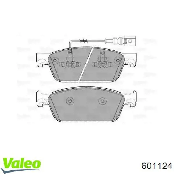 Передние тормозные колодки 601124 VALEO