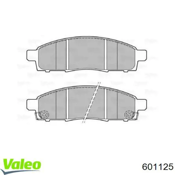 Передние тормозные колодки 601125 VALEO