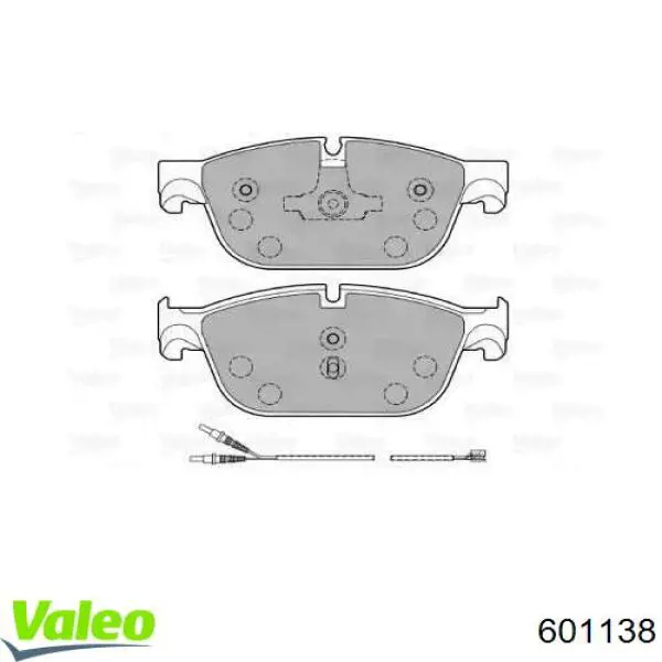 Передние тормозные колодки 601138 VALEO