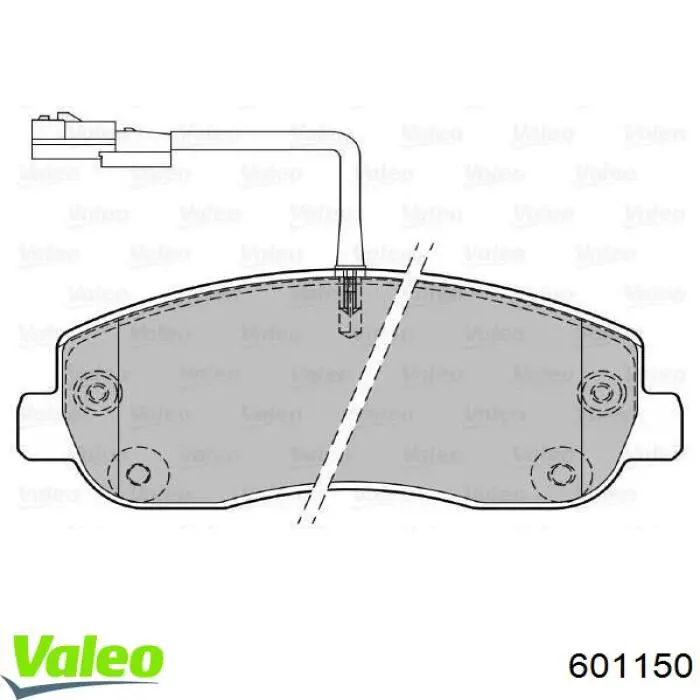 Передние тормозные колодки 601150 VALEO