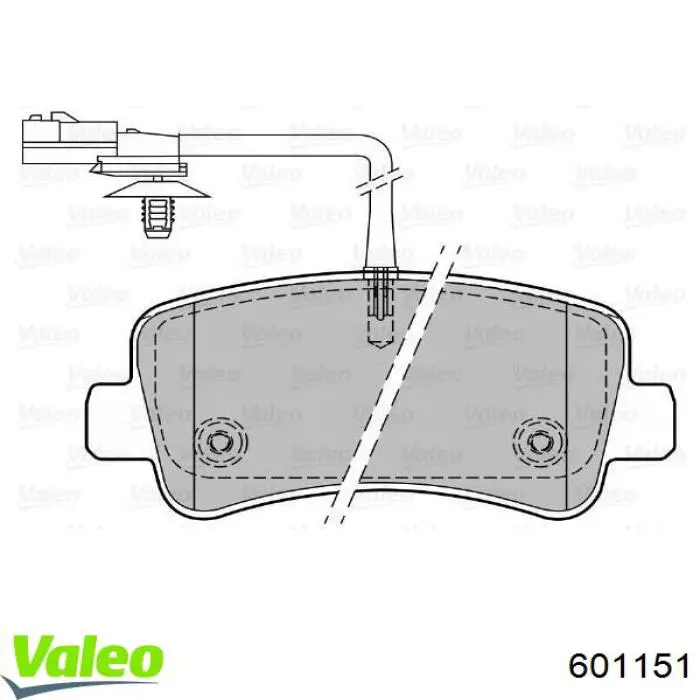 Купить 601151 VALEO Колодки тормозные задние, дисковые