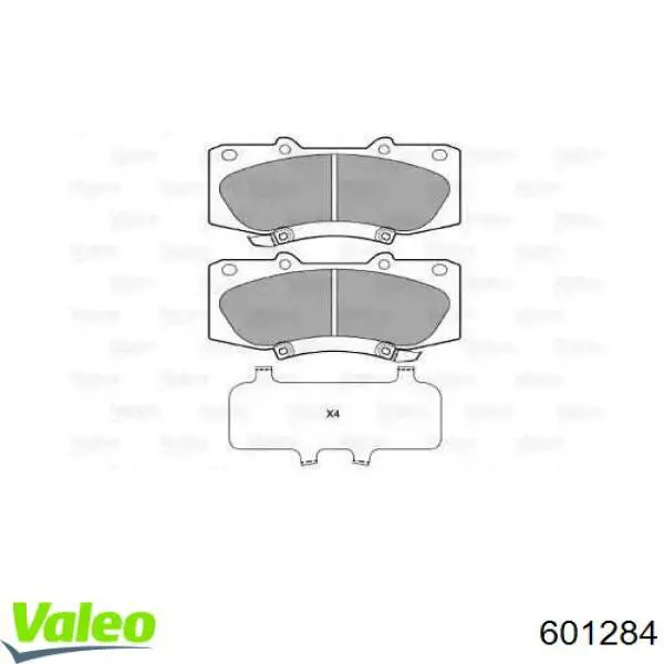 Передние тормозные колодки 601284 VALEO