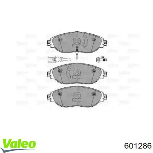 Передние тормозные колодки 601286 VALEO