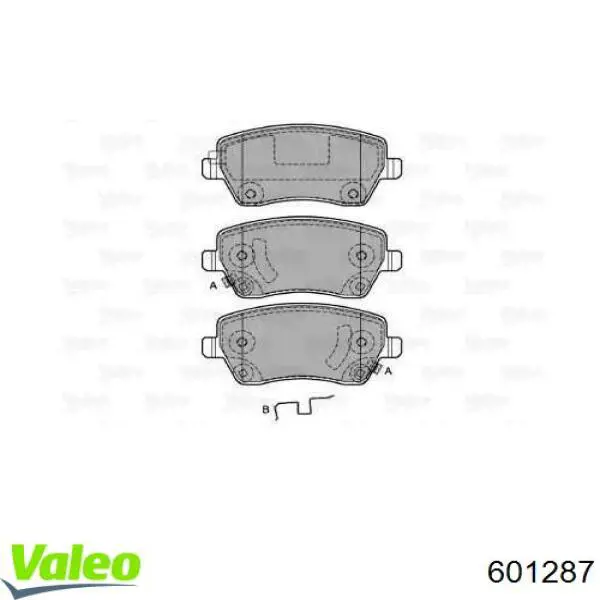 Передние тормозные колодки 601287 VALEO