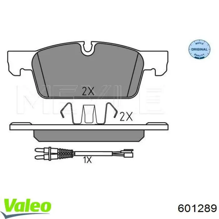 Купить 601289 VALEO Колодки тормозные