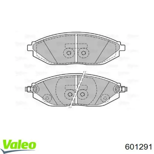 Передние тормозные колодки 601291 VALEO