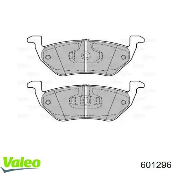 Задние тормозные колодки 601296 VALEO