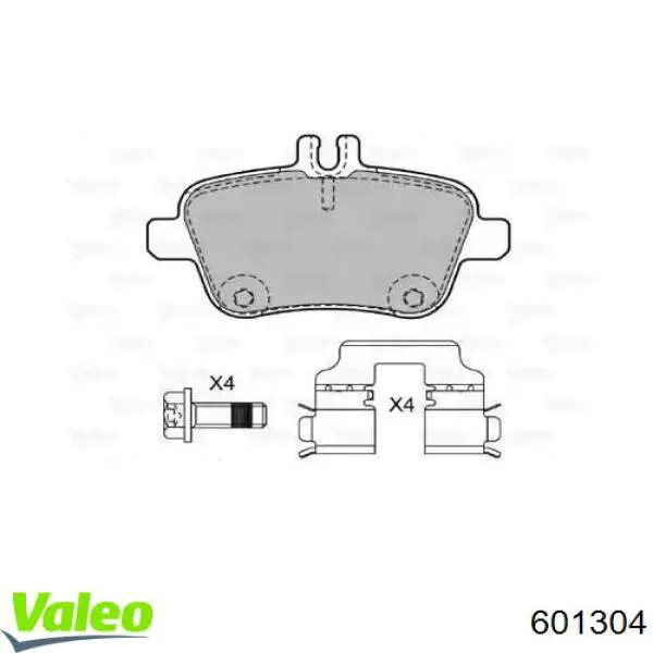 Задние тормозные колодки 601304 VALEO