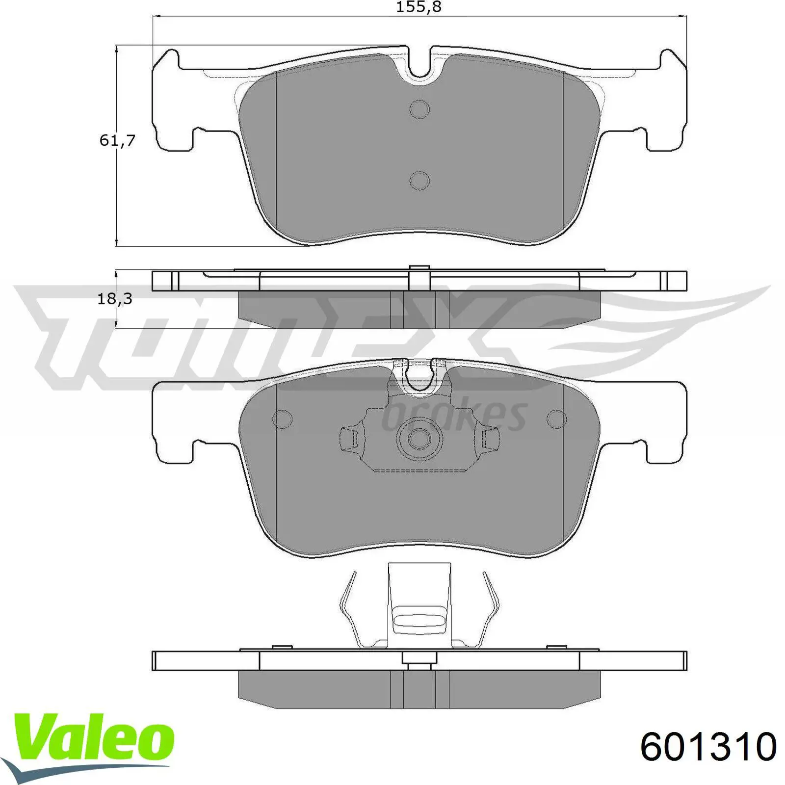 Купить 601310 VALEO Колодки тормозные