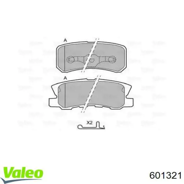 Задние тормозные колодки 601321 VALEO