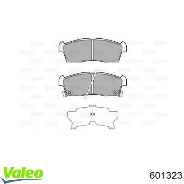 Передние тормозные колодки 601323 VALEO