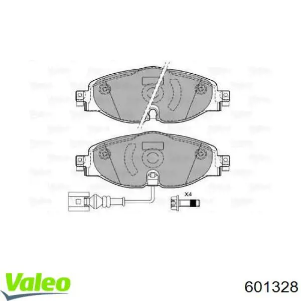 Передние тормозные колодки 601328 VALEO