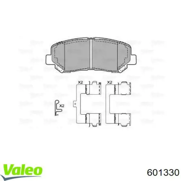 Передние тормозные колодки 601330 VALEO