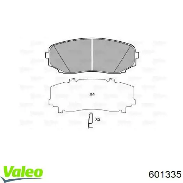 Передние тормозные колодки 601335 VALEO