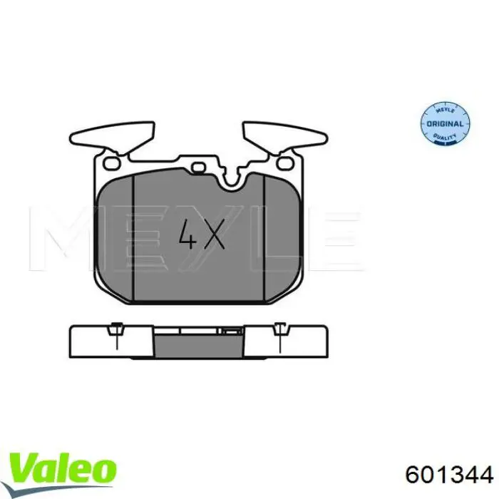 Купить 601344 VALEO Колодки тормозные