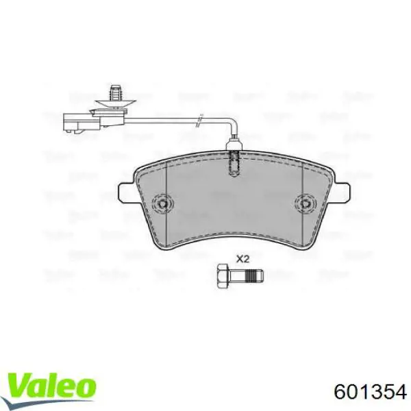 Передние тормозные колодки 601354 VALEO