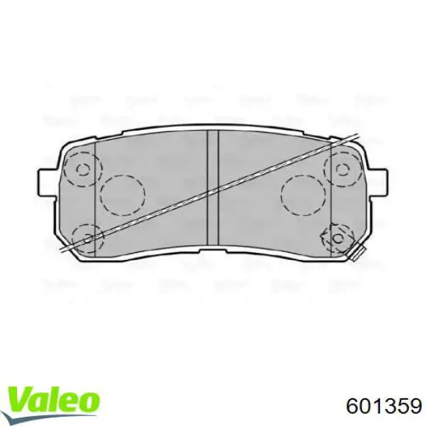 Задние тормозные колодки 601359 VALEO