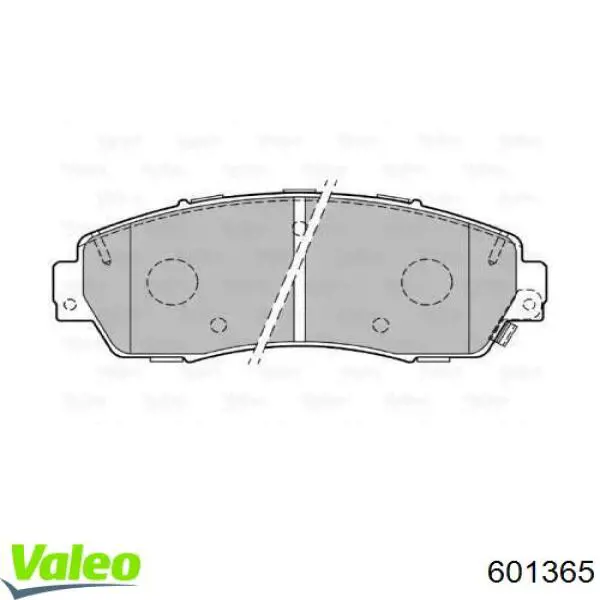 Передние тормозные колодки 601365 VALEO