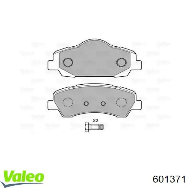 Передние тормозные колодки 601371 VALEO