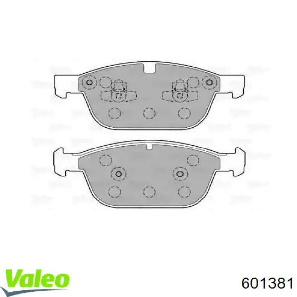 Передние тормозные колодки 601381 VALEO