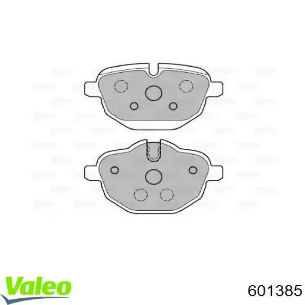 Задние тормозные колодки 601385 VALEO