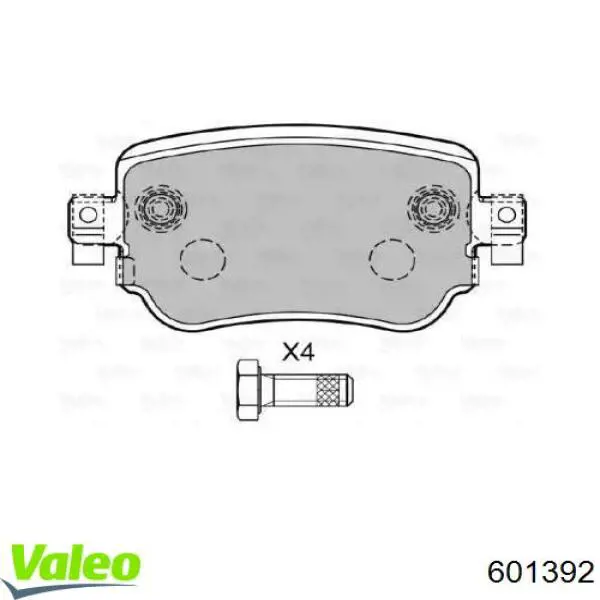 Задние тормозные колодки 601392 VALEO