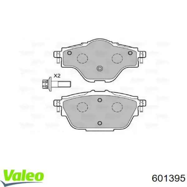 Задние тормозные колодки 601395 VALEO