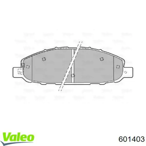 Передние тормозные колодки 601403 VALEO