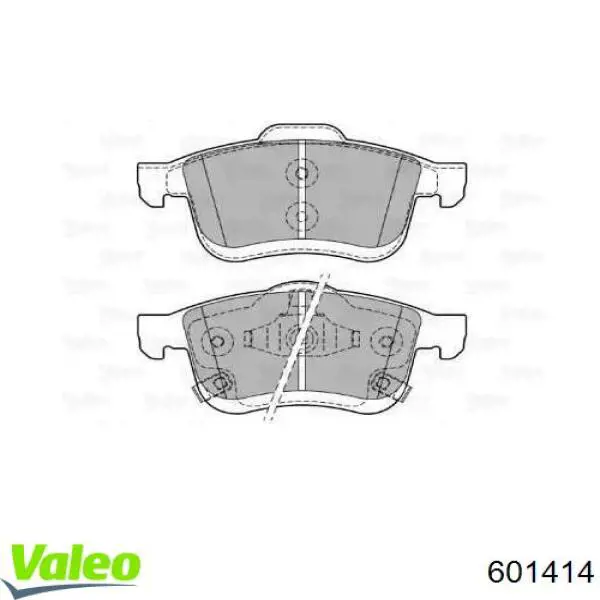 Передние тормозные колодки 601414 VALEO