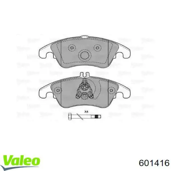 Задние тормозные колодки 601416 VALEO