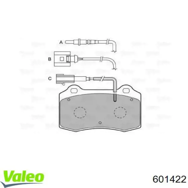 Задние тормозные колодки 601422 VALEO