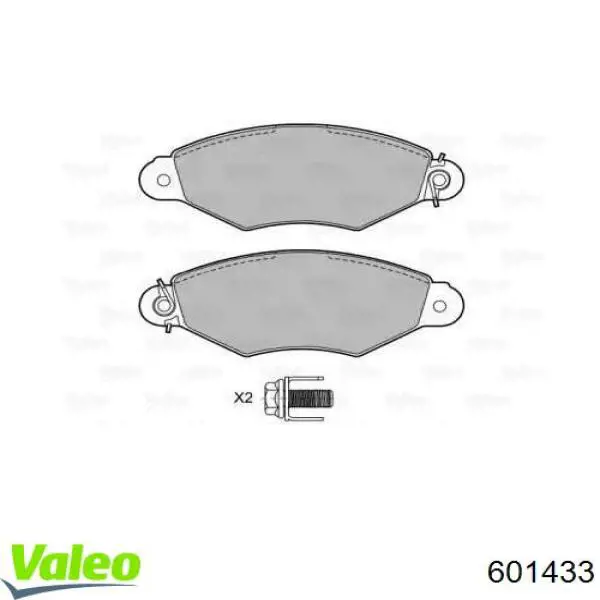 Передние тормозные колодки 601433 VALEO