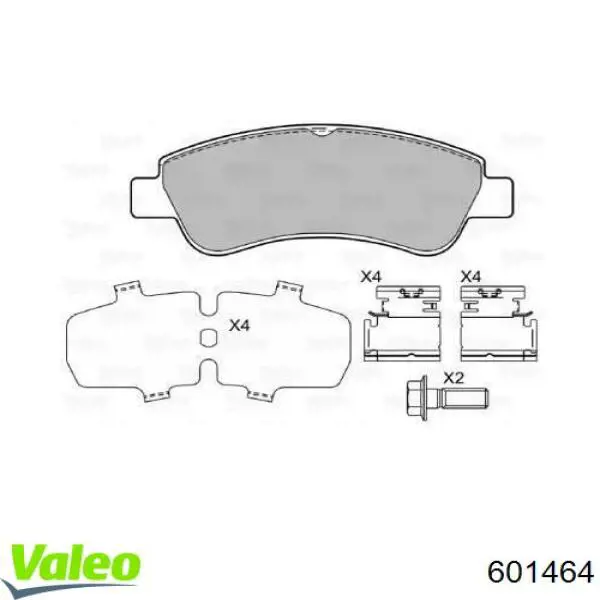 Передние тормозные колодки 601464 VALEO