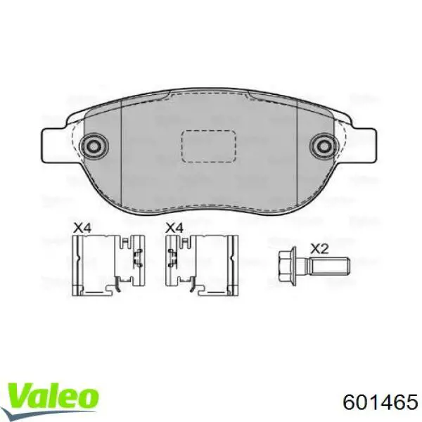 Передние тормозные колодки 601465 VALEO