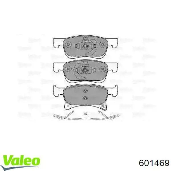 Передние тормозные колодки 601469 VALEO