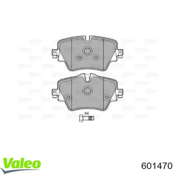 601470 VALEO sapatas do freio dianteiras de disco