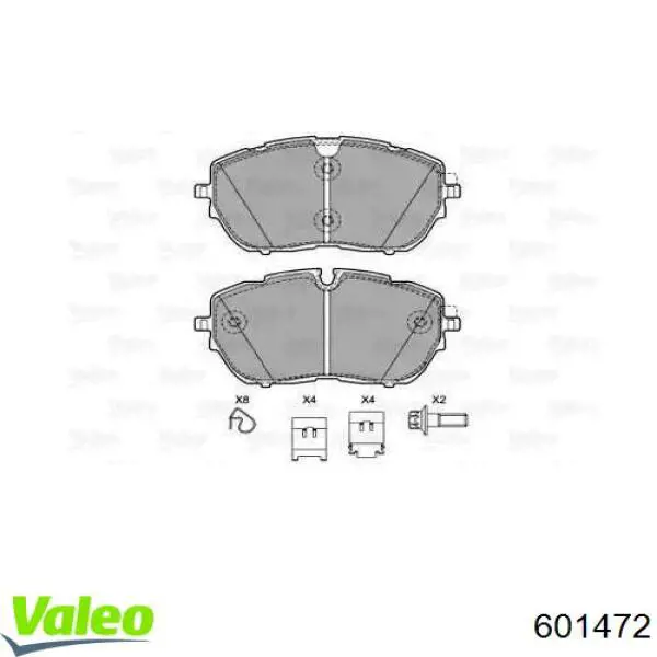 601472 VALEO sapatas do freio dianteiras de disco