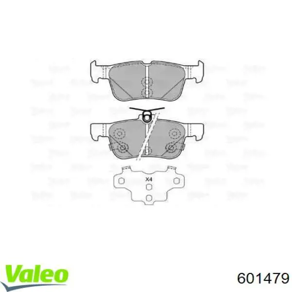 601479 VALEO sapatas do freio traseiras de disco