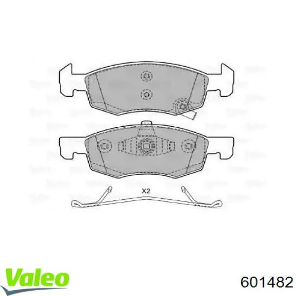601482 VALEO sapatas do freio dianteiras de disco
