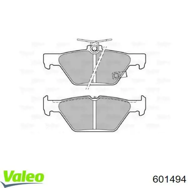 601494 VALEO sapatas do freio traseiras de disco